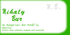 mihaly bur business card